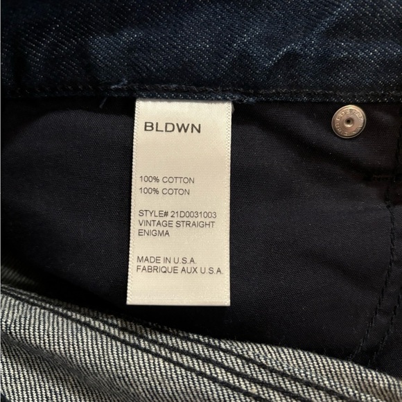 BLDWN | Two-Tone Vintage Straight Leg Crop Cotton Enigma Jeans Sz 24 - Picture 7 of 11